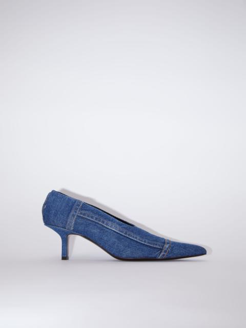 Acne Studios Pointed denim pumps - Denim blue