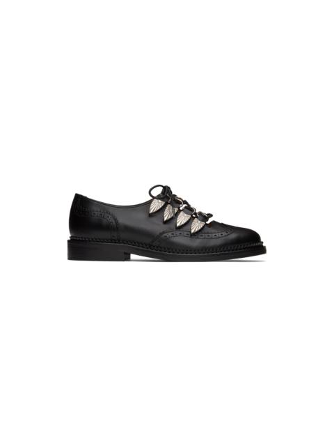 Black Lace-Up Loafers