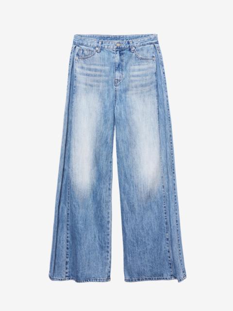The Frankie Shop Oakley Wide Leg Jeans - Blue Wash