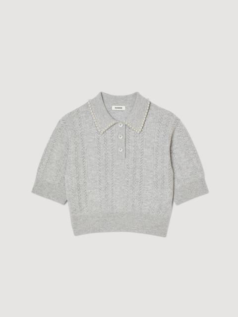 Sandro CROPPED POLO-NECK JUMPER