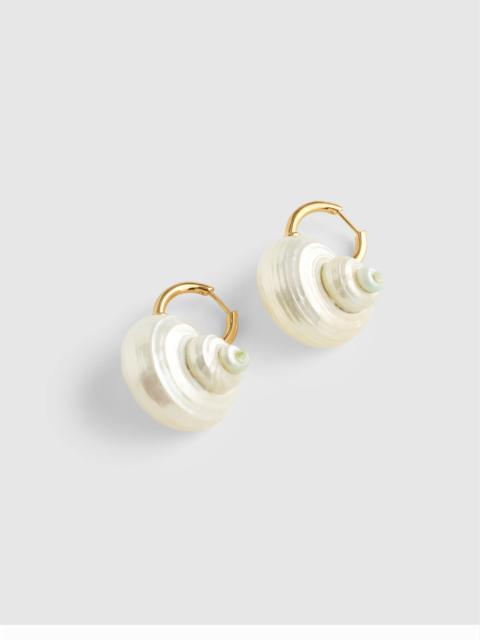 Madewell Shell Statement Hoop Earrings