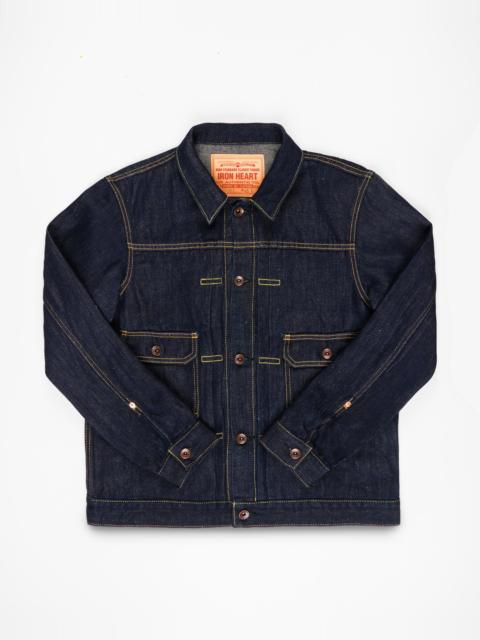 Iron Heart IHJ-163-IND 14OZ COTTON/LINEN DENIM TYPE II JACKET - INDIGO