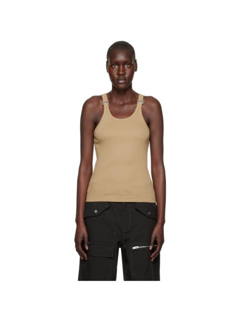 Dion Lee Khaki E-Hook Tank Top
