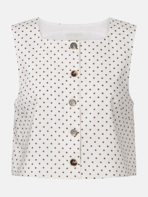 POSSE Rio polka-dot crop top