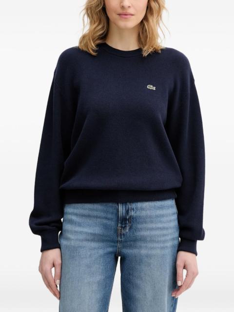 LACOSTE crew-neck logo sweater