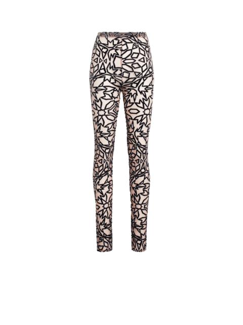 Roberto Cavalli Graphic Tile velvet dévoré leggings