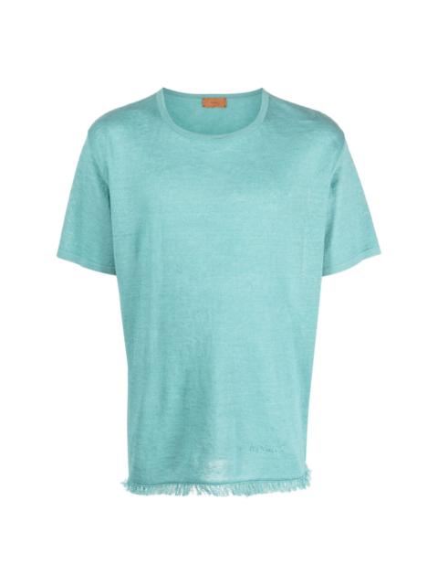 Alanui fine-knit linen T-shirt