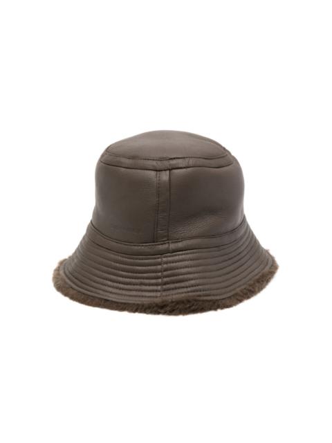 Yves Salomon leather bucket hat