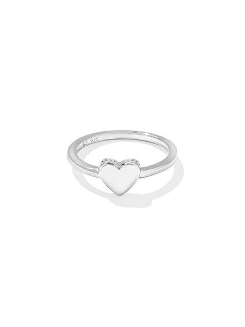 KENDRA SCOTT Jasmine Heart Band Ring in Sterling Silver