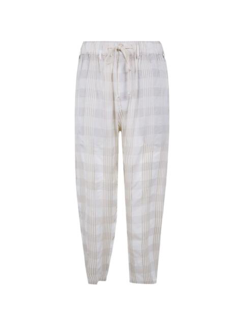 UMA WANG checked tapered trousers
