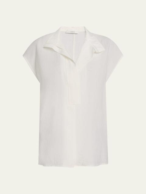 Vince Cap-Sleeve Blouse