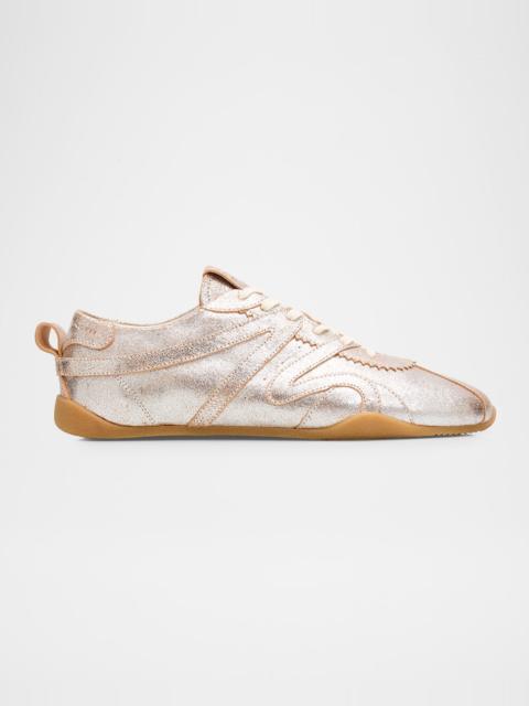 Giuseppe Zanotti Men's GZ-Top Metallic Suede Low-Top Sneakers