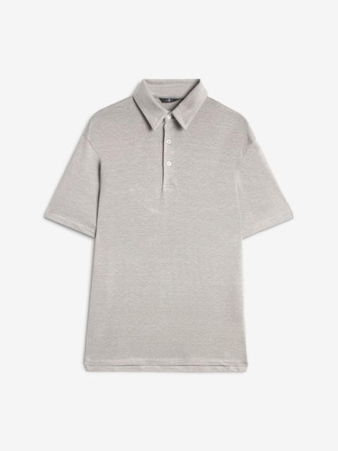 7 For All Mankind Linen Polo in Steel Grey