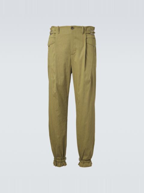 Kiko Kostadinov Egreta striped cotton-blend tapered pants