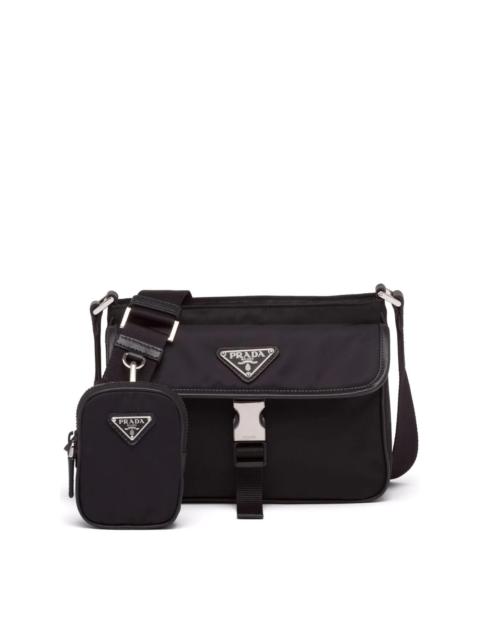 Prada logo-plaque messenger bag