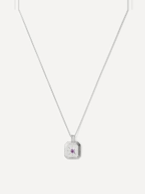 MISSOMA Sterling Silver February Birthstone Pendant Necklace