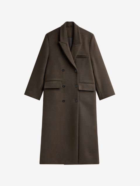 The Frankie Shop Atlin Wool Double-Breasted Coat - Brown