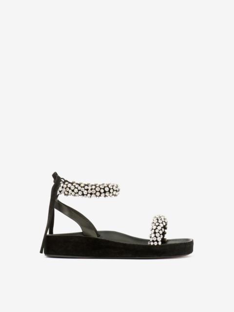 Isabel Marant Black leather Mellan sandals | gebnegozionline