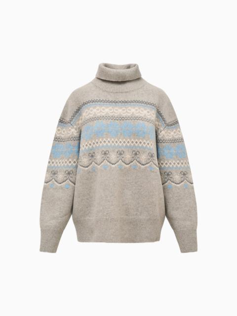 LoveShackFancy Mirin Wool Fairisle Turtleneck