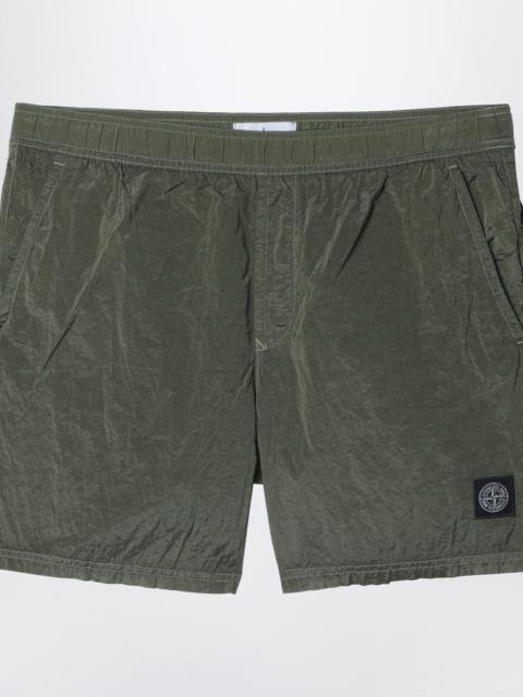 Stone Island Military green nylon swim shorts