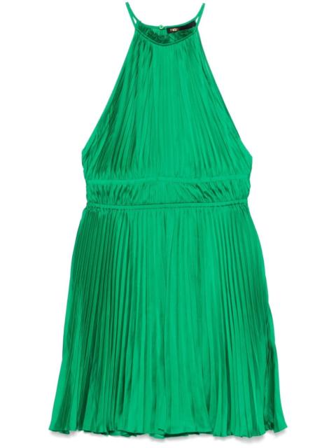 maje plissé mini dress