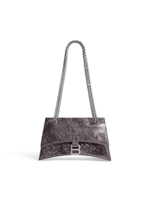 Women's Crush Small Chain Bag Metallized  in Grey