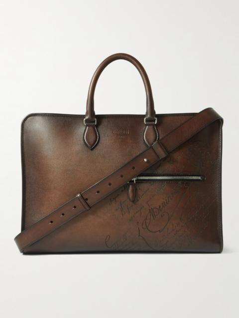 Berluti Overnight Scritto Venezia Softy Leather Weekend Bag