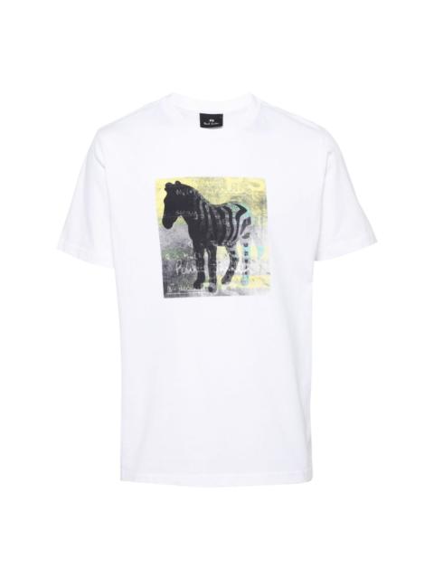 motif-print organic cotton T-shirt
