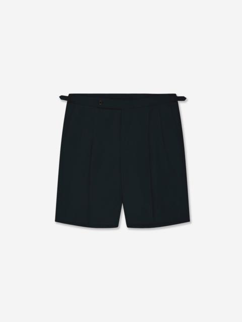 SLOWEAR Regular fit wool and linen Bermuda shorts