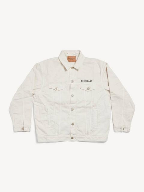BALENCIAGA Denim 재킷 백색에 있는 보통 적합