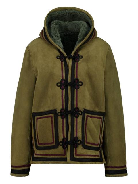 baziszt hooded leather jacket