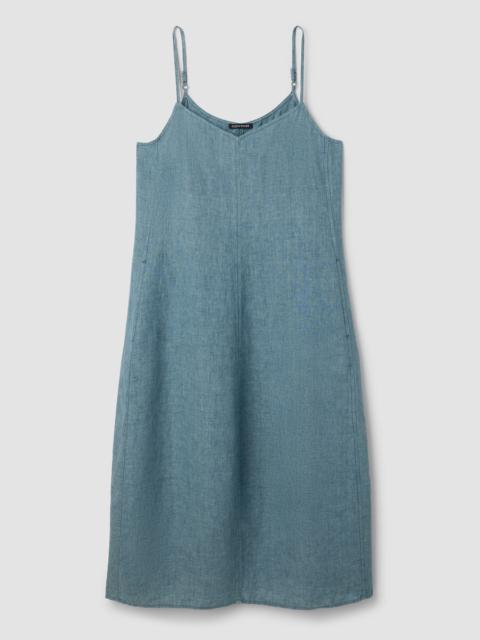 EILEEN FISHER Washed Organic Linen Délavé Lantern Dress