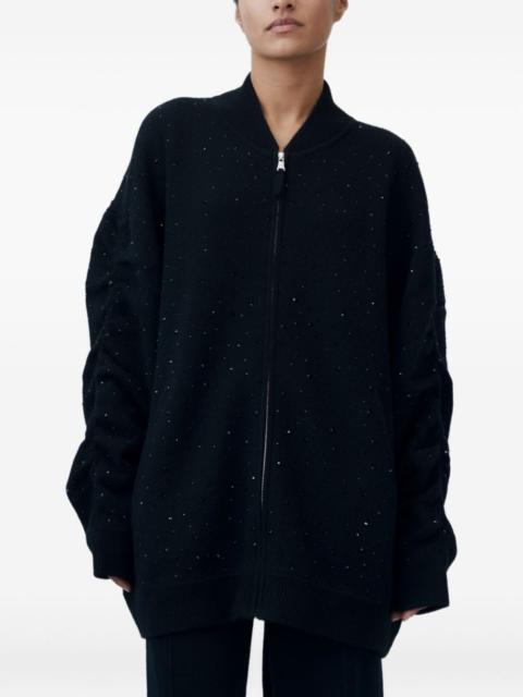 Allude zip-up cardigan