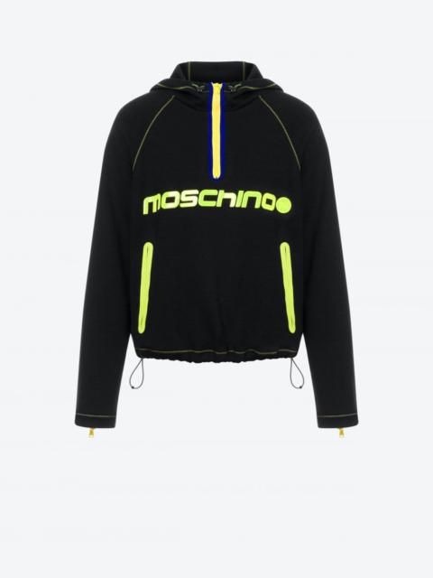 Moschino REFLECTIVE LOGO NEOPRENE SWEATSHIRT