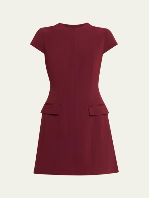 Theory Tailored Zip-Front Mini Dress