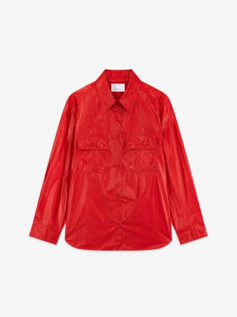 The Frankie Shop Laconi Lustrous Padded Shirt - Red