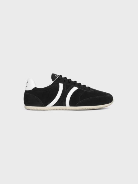 CELINE CELINE JOGGER LOW LACE-UP SNEAKER WITH TRIOMPHE in SUEDE CALFSKIN AND CALFSKIN