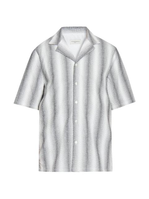 OFFICINE GÉNÉRALE Men Eren Striped Short-Sleeve Shirt - Mid Grey White