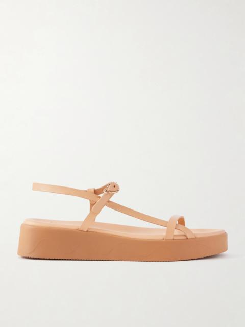ANCIENT GREEK SANDALS Politia Leather Platform Sandals