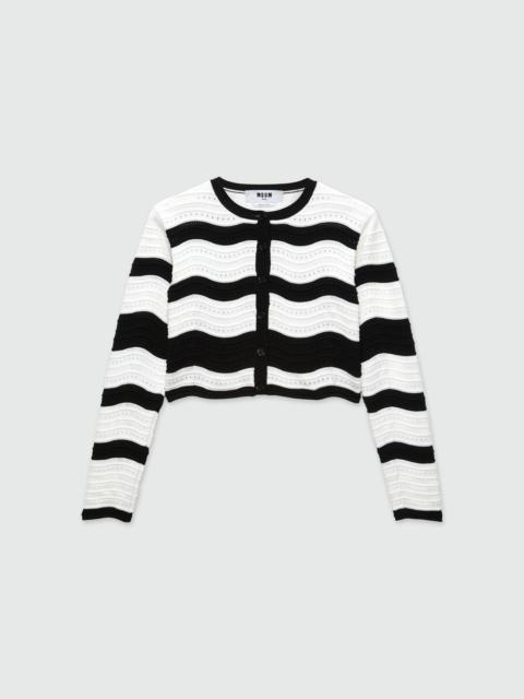 MSGM MSGM Waves cropped sweater