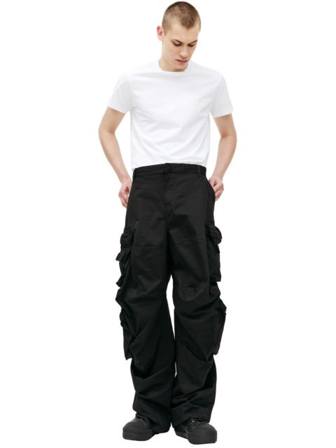 BLACK P-HUGES-NEW CARGO TROUSERS