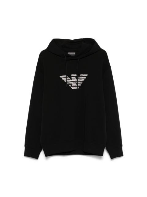 EMPORIO ARMANI logo-embroidered hoodie