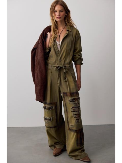 FREE PEOPLE Patched Up Jumpsuit