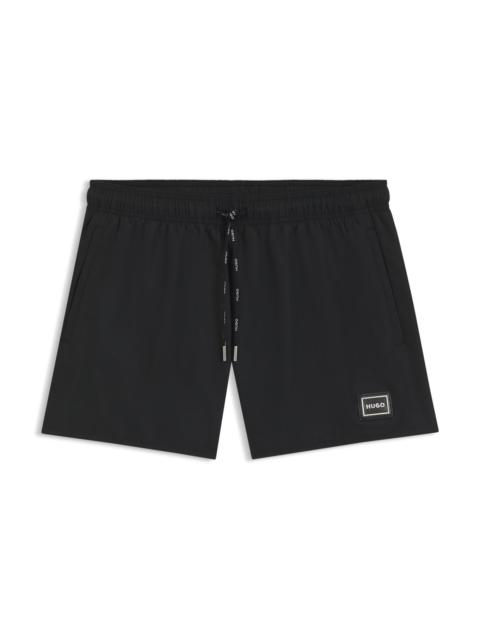 HUGO FULLY LINED SWIM SHORTS WITH LOGO DETAIL