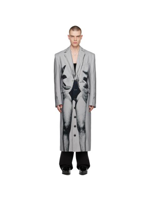 Y/Project Gray Jean-Paul Gauthier Edition Trompe L'Oeil Janty Coat