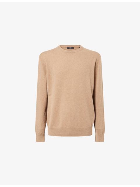 7 For All Mankind Crewneck Logo-Patch Cashmere Jumper
