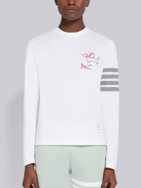Thom Browne Jersey Hector 4-Bar Long Sleeve Tee