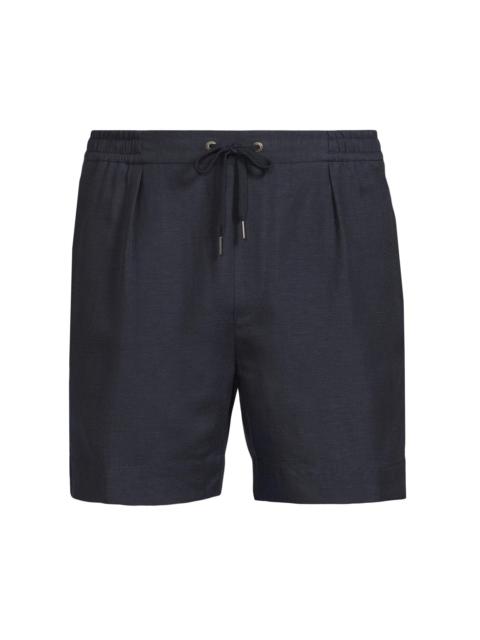 Ralph Lauren Men's Silk-Linen Drawstring Shorts - Classic Chairman Navy