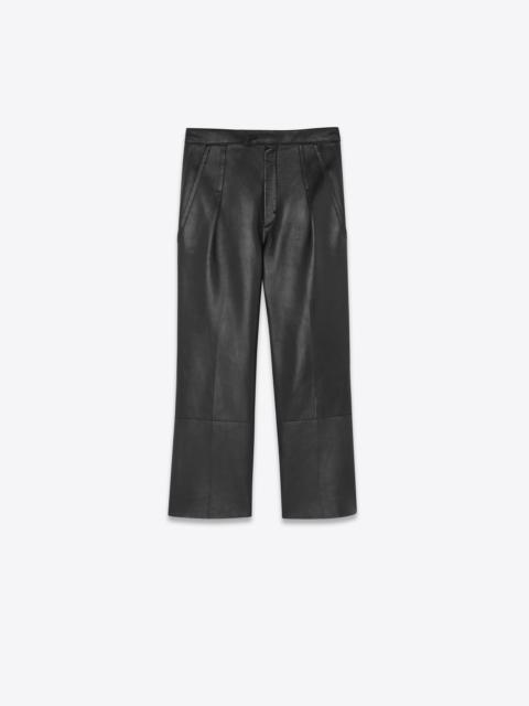 SAINT LAURENT pleated pants in lambskin