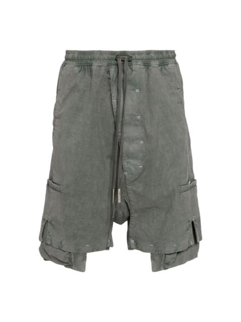 drop-crotch drawstring shorts